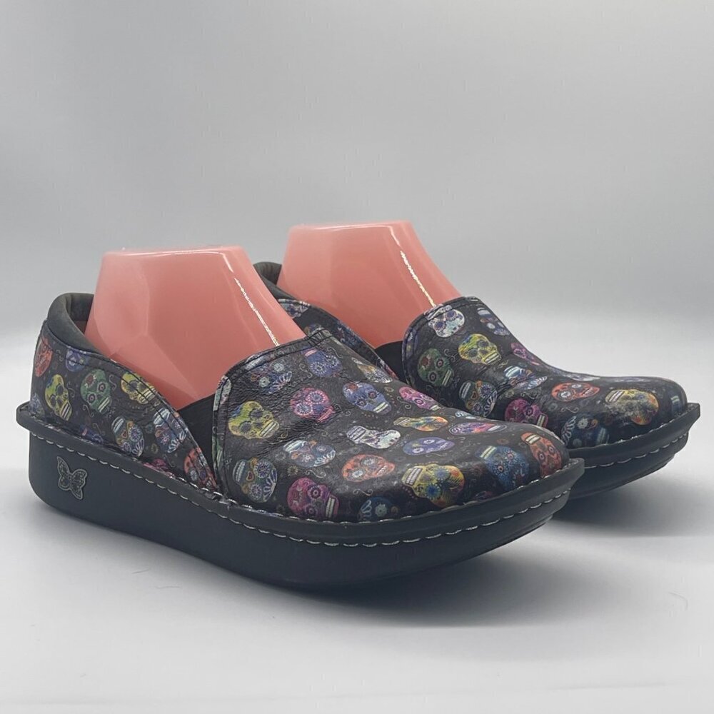 Alegria Women’s Nursing Shoes – Size 40 – Sugar Skull Print – Slip Resistant - Picture 5 of 16